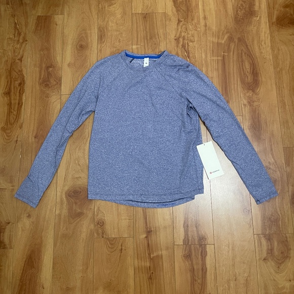 Lululemon License To Train Long Sleeve Tee Heathered Blue Size 6 New With Tags - Picture 1 of 6